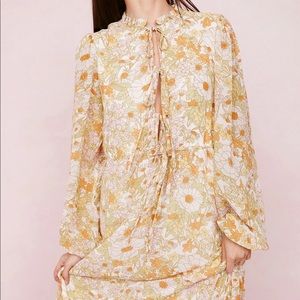 Nasty Gal vintage floral maxi dress